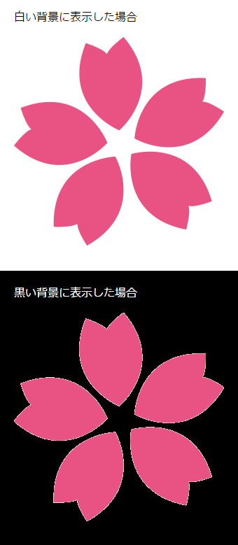 黒い背景ではエッジが荒れる